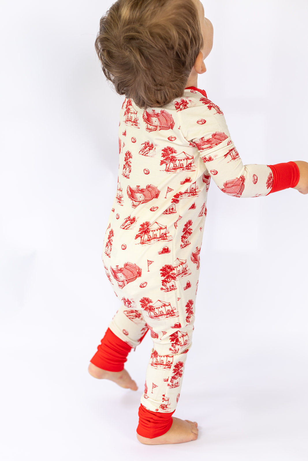 Bulldog Toile Double Zipper Bamboo Sleeper