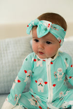 Load image into Gallery viewer, Mr Snowman Bamboo Bow Headband
