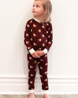Maroon Bulldog 2 Piece Bamboo Pajama Set