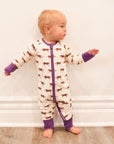 Purple Tiger Double Zipper Bamboo Sleeper