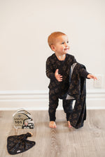 Load image into Gallery viewer, Fleur de lis Bamboo Swaddle Blanket
