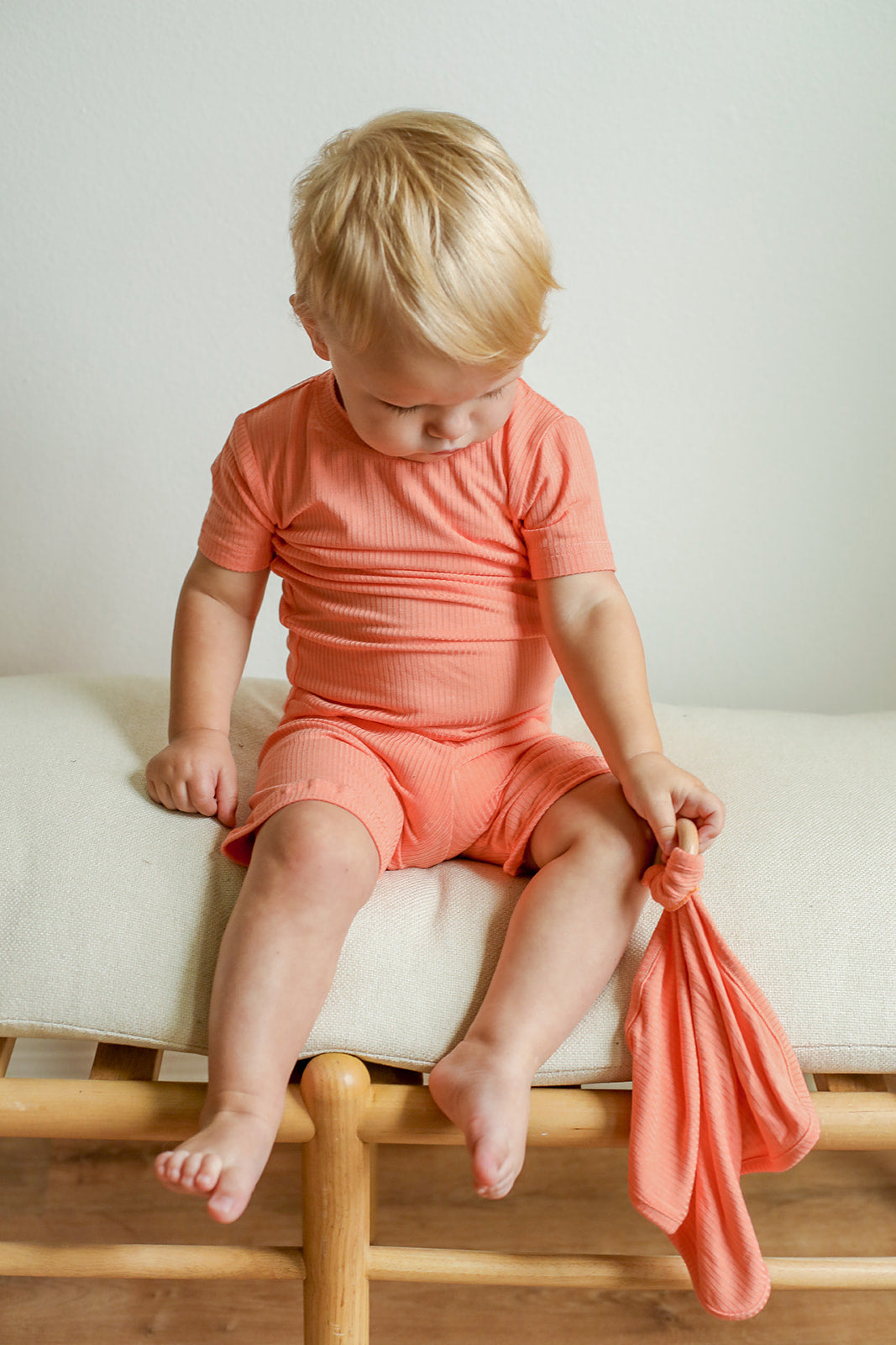 Sherbert Ribbed Solid 2 Piece Bamboo Pajama Set