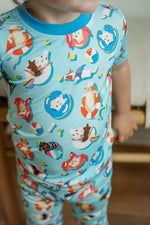 Load image into Gallery viewer, Pool Dog 2 Piece Bamboo Pajama Set
