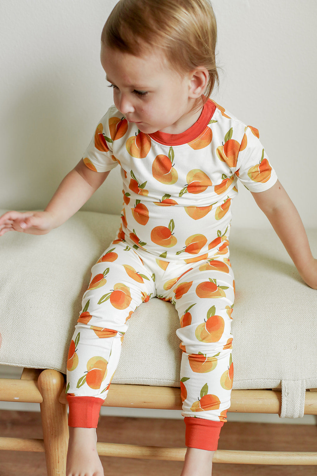 Peaches 2 Piece Bamboo Pajama Set