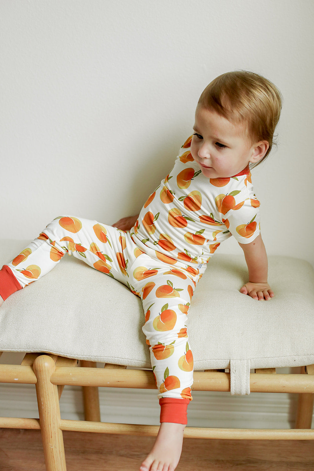 Peaches 2 Piece Bamboo Pajama Set