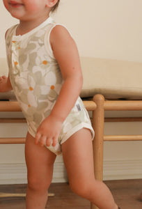 Magnolia Bamboo Henley Onesie with Snaps
