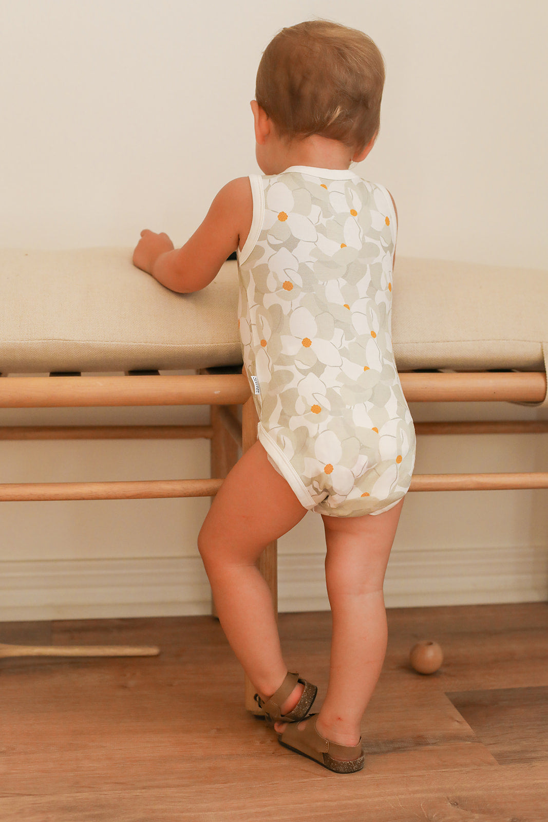 Magnolia Bamboo Henley Onesie with Snaps
