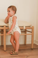 Load image into Gallery viewer, Magnolia Bamboo Henley Onesie with Snaps
