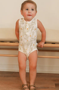 Magnolia Bamboo Henley Onesie with Snaps
