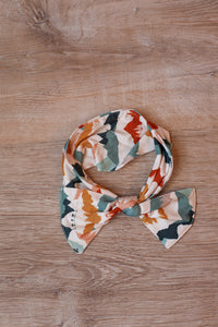 Mountain Print Bamboo Bow Headband