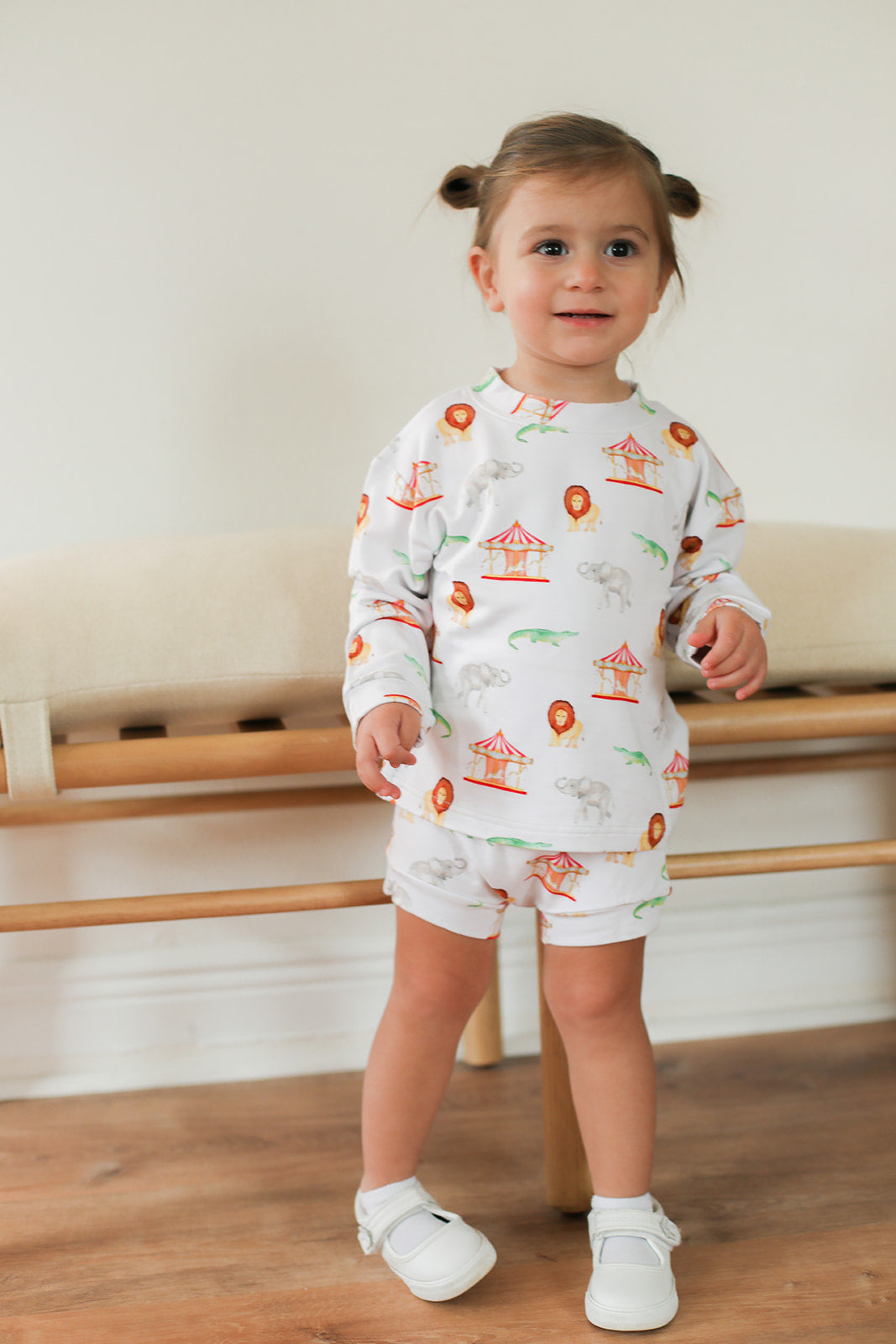 Under The Big Top Bamboo Sweatshirt Set - Top & Bottom