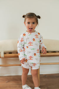 Under The Big Top Bamboo Sweatshirt Set - Top & Bottom