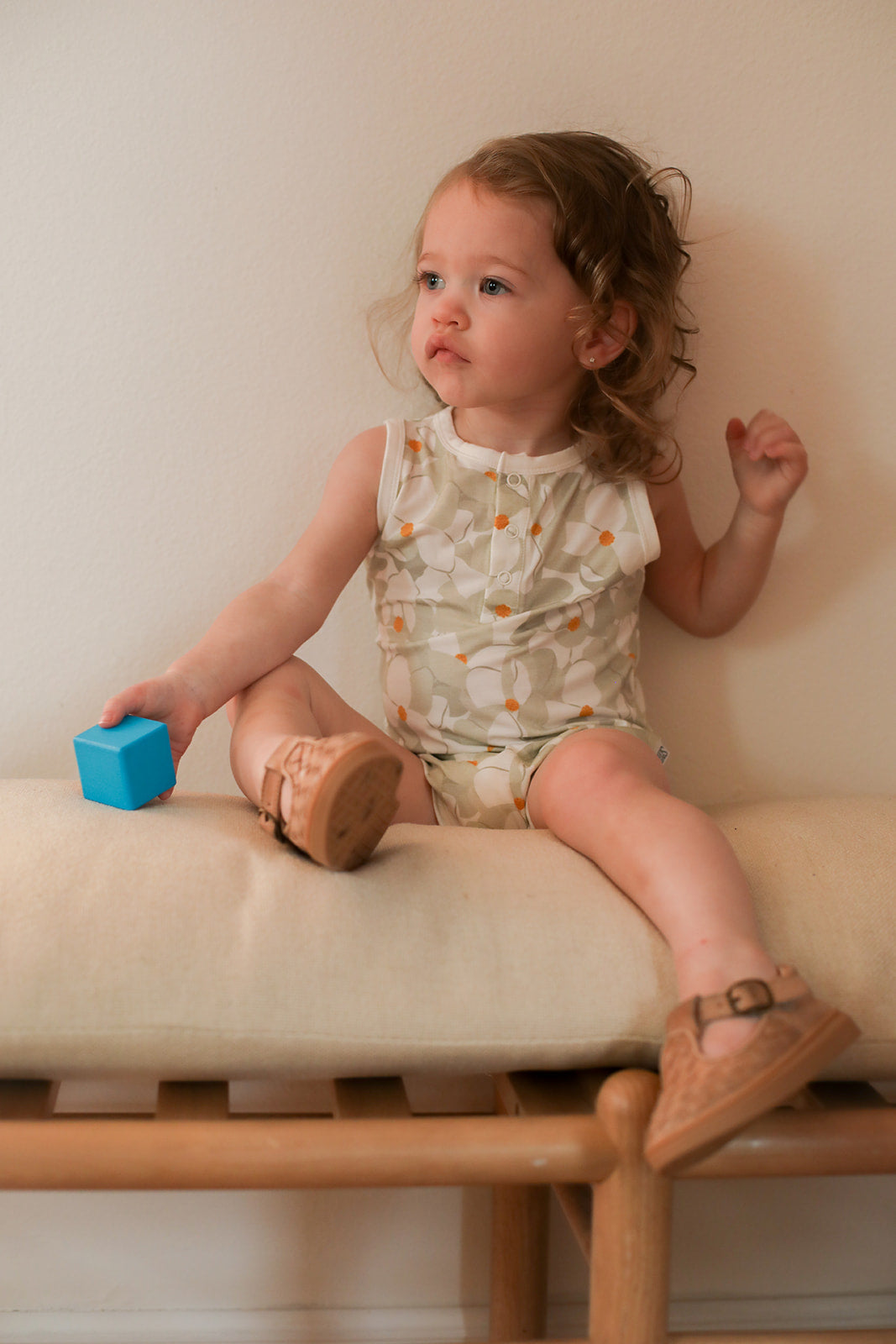 Magnolia Bamboo Henley Onesie with Snaps
