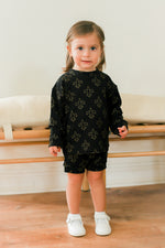 Load image into Gallery viewer, Fleur de lis Bamboo Sweatshirt Set - Top &amp; Bottom
