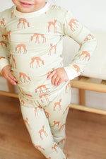 Load image into Gallery viewer, Fawn Field 2 Piece Bamboo Pajama Set
