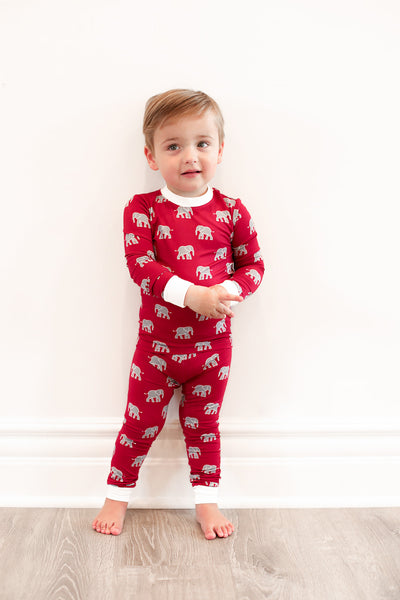 Marely Sleep Set Pajamas-Red-Bamboo-Sustainable Canadian Women's Clothes –  House of Bamboo