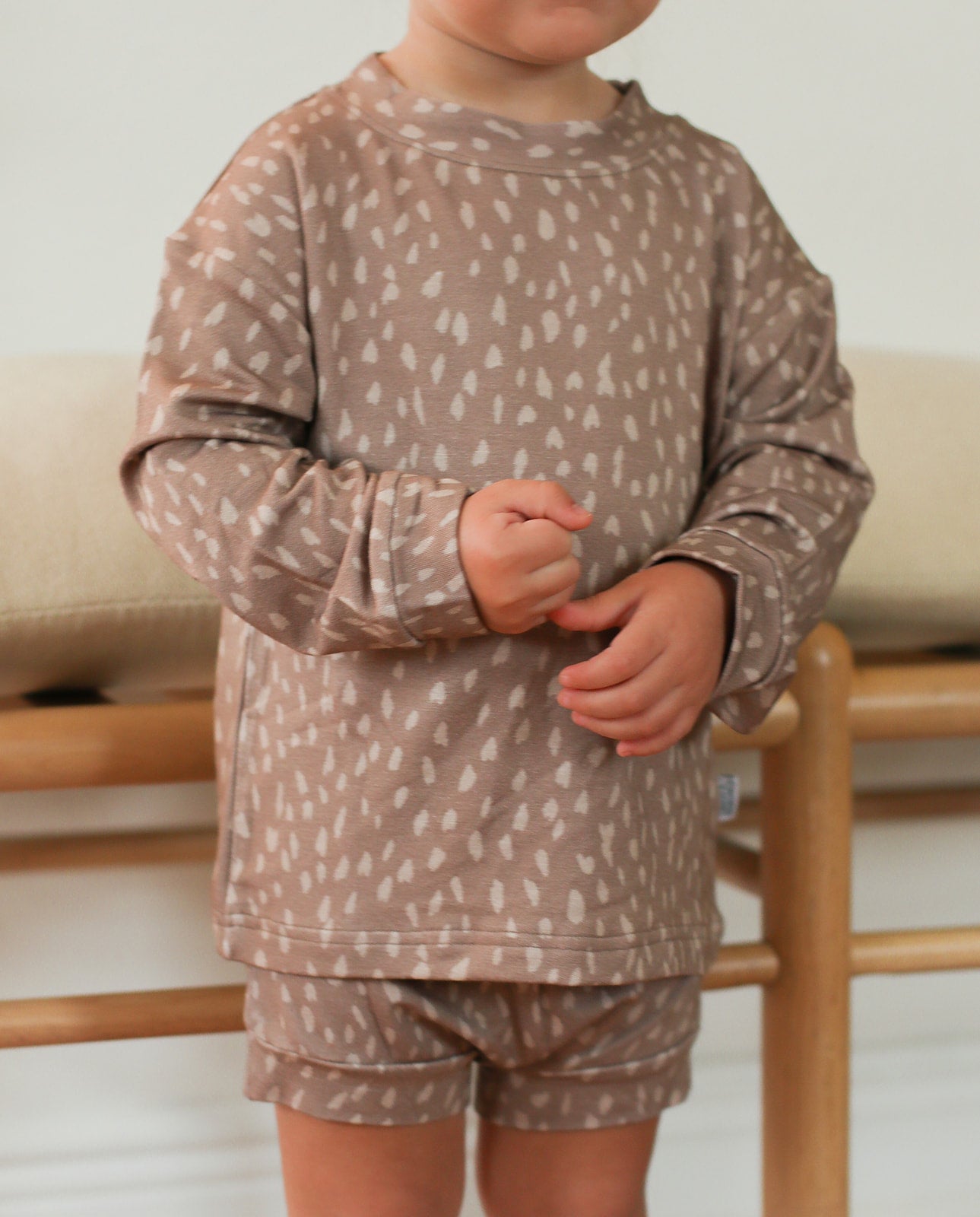 Fawn Spots Bamboo Sweatshirt Set - Top & Bottom