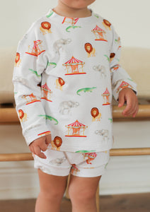 Under The Big Top Bamboo Sweatshirt Set - Top & Bottom