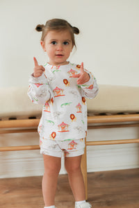 Under The Big Top Bamboo Sweatshirt Set - Top & Bottom