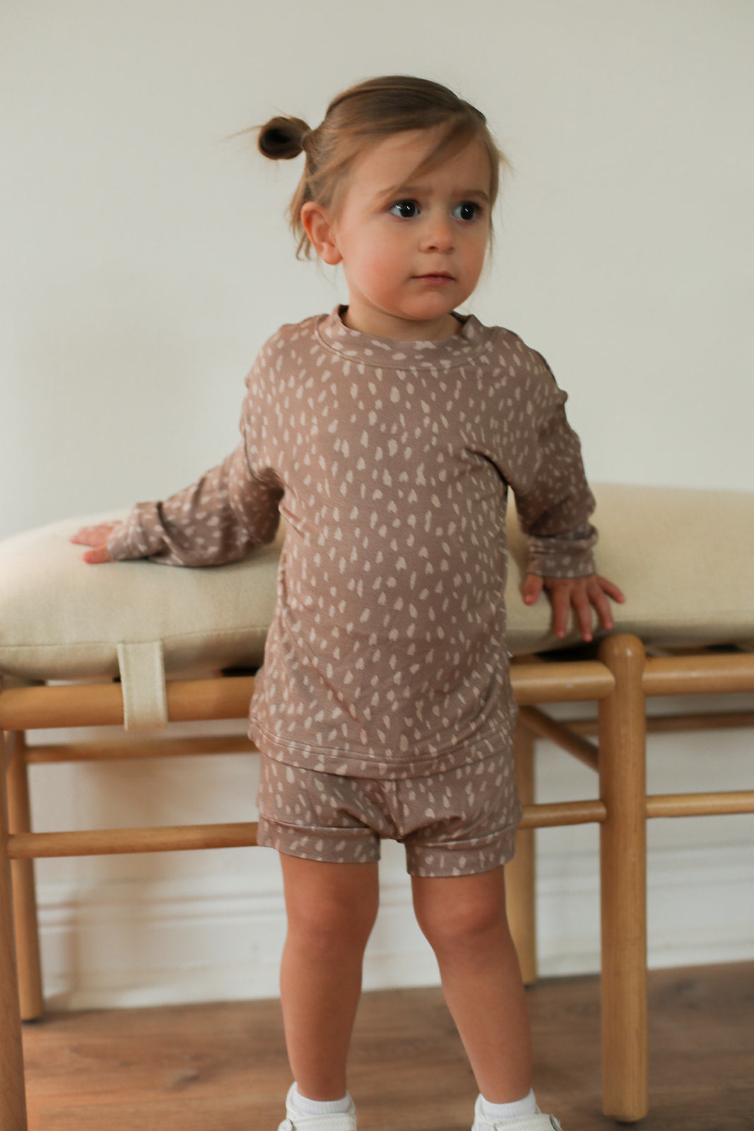 Fawn Spots Bamboo Sweatshirt Set - Top & Bottom