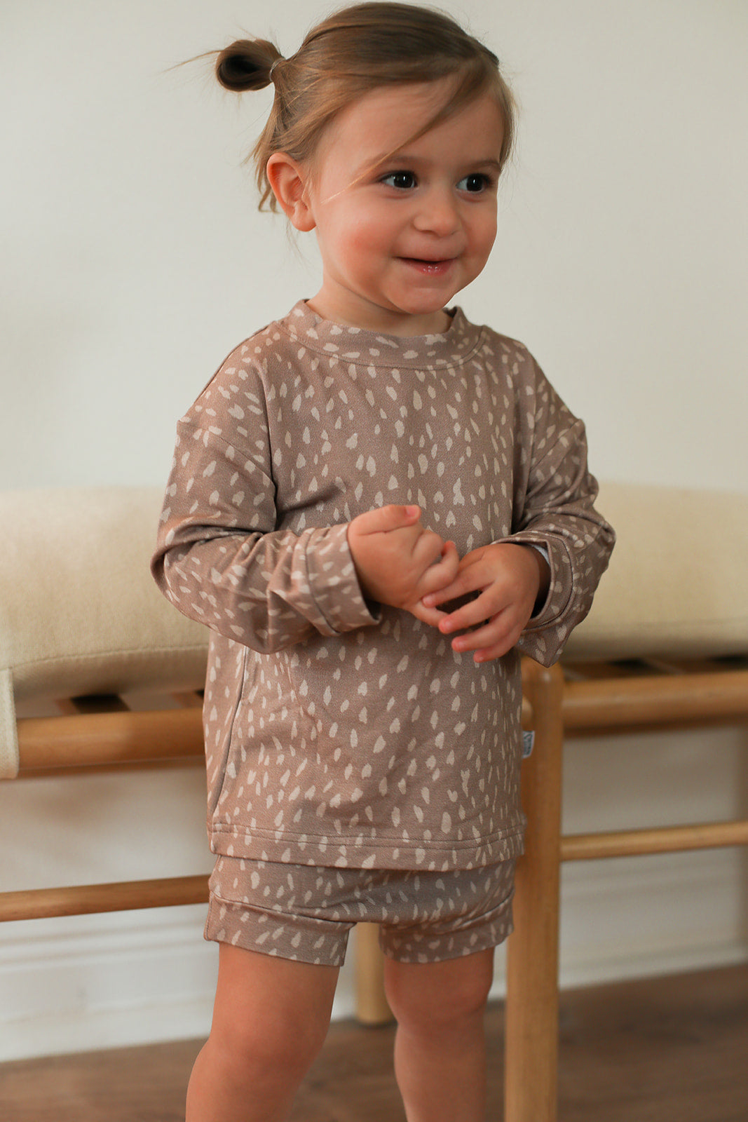 Fawn Spots Bamboo Sweatshirt Set - Top & Bottom