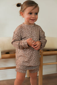 Fawn Spots Bamboo Sweatshirt Set - Top & Bottom